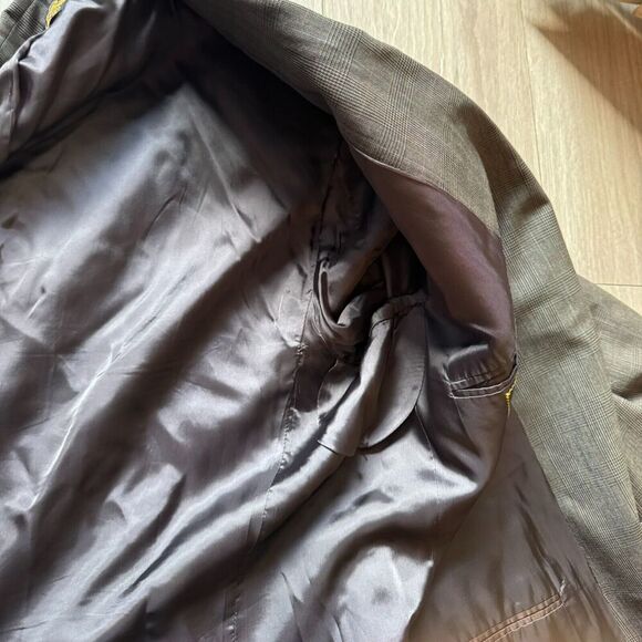 Brooks Brothers Blazer Sport Coat Jacket Men XL/2xl Gray Wool Plaid No Size Tag - Picture 14 of 16